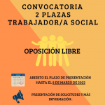 Convoquem dues places per a treballador i treballadora social