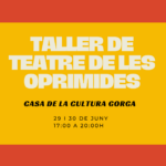 Organitzem un taller teatral per a l’apoderament personal i col·lectiu